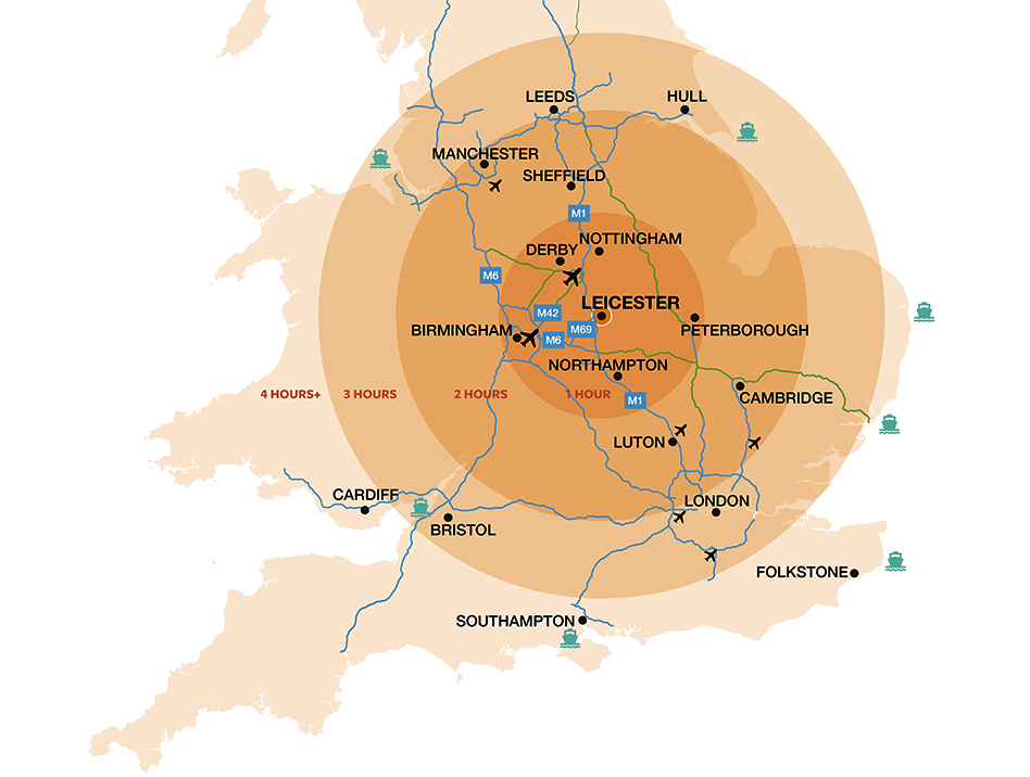 leicester connectivity map